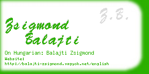 zsigmond balajti business card